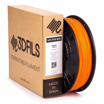 Filamento flexible 3D TPU 85A Naranja