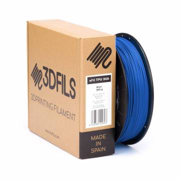 Filamento flexible 3D TPU 90A Azul