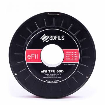 Filamento flexible 3D TPU 60D Negro