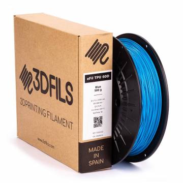 Filamento flexible 3D TPU 60D Azul
